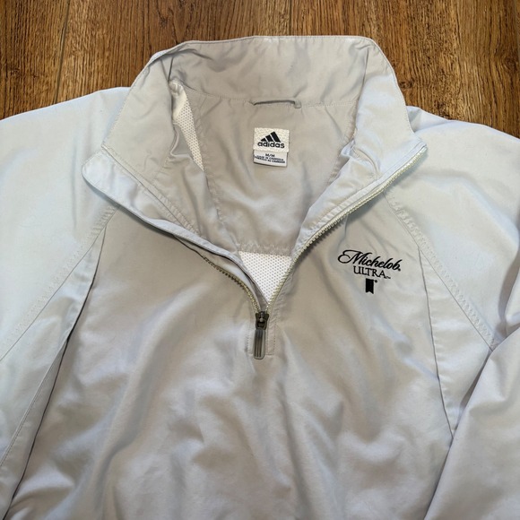 VTG y2k Adidas Golf Michelob Ultra 1/4 Zip Windbreaker Jacket Mens M PGA Tour - Picture 3 of 12